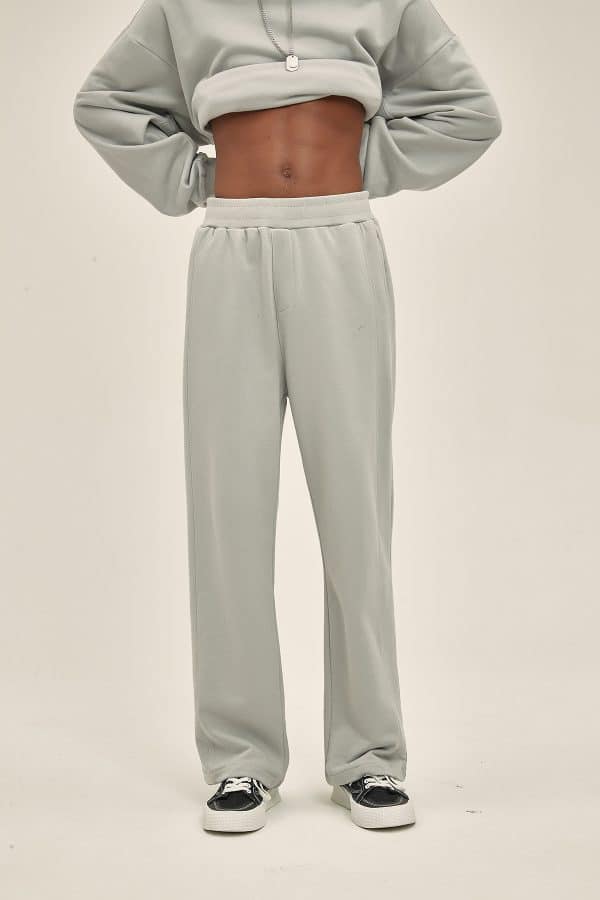 custom sweat pants model front in grey color