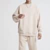 beige sweatshirt pant sets