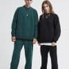 black and green sweatshirt pant sets