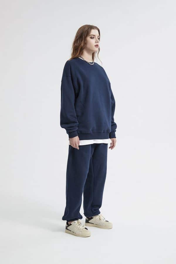 navy sweatshirt pant sets