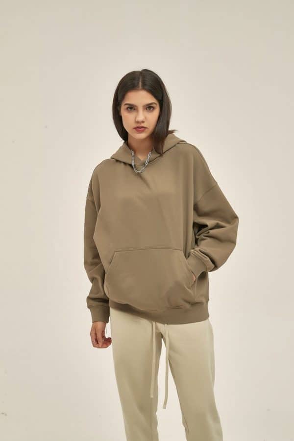 khaki color best custom hoodies