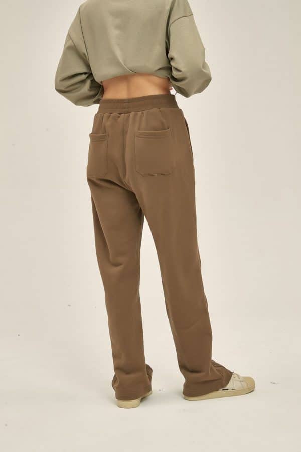 customize jogger pants model back in brown