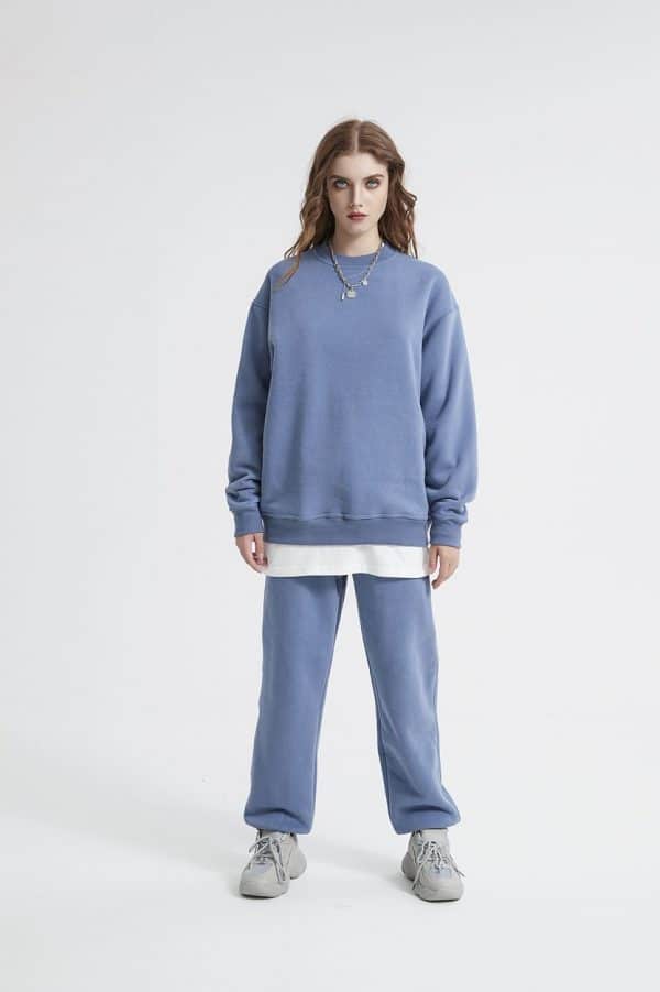 blue sweatshirt pant sets