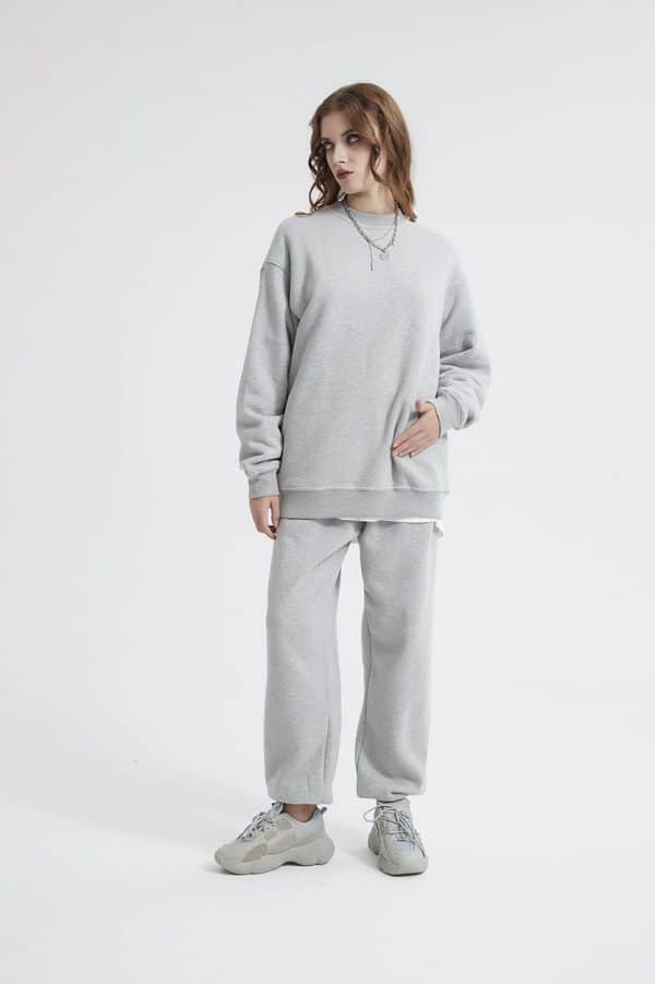 grey sweatshirt pant sets