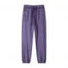 customized washed pants front in purple