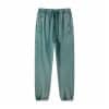 customized washed pants front in green