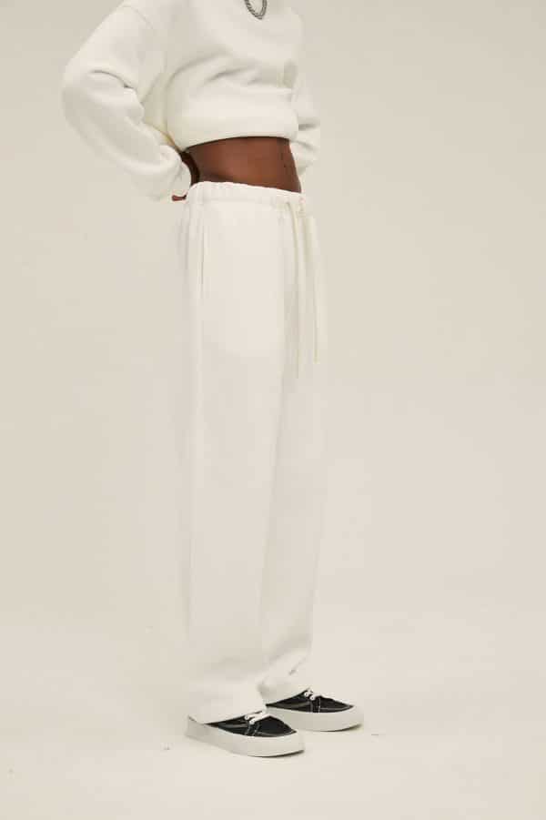 white front custom made pants