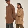 brown and khaki color custom made sweatshirts