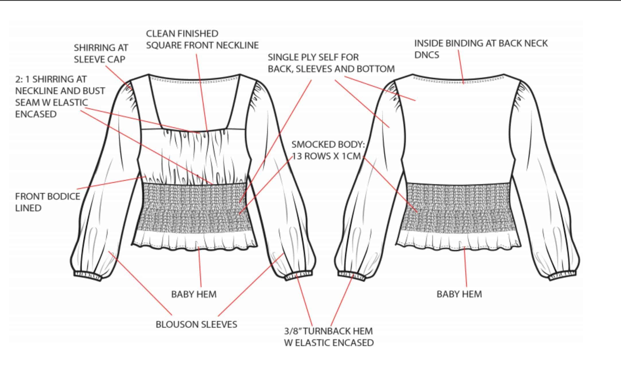 Sample Teck pack instruction