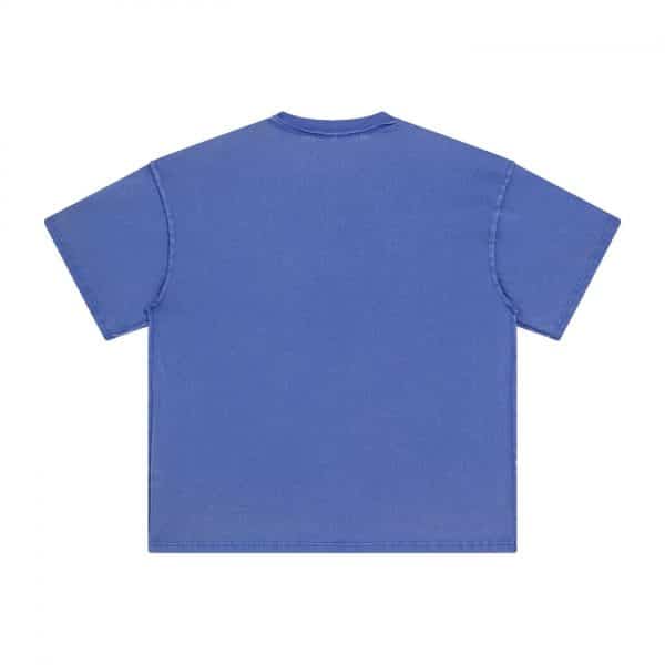 blue color back customized t shirt