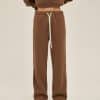 brown front custom made pants