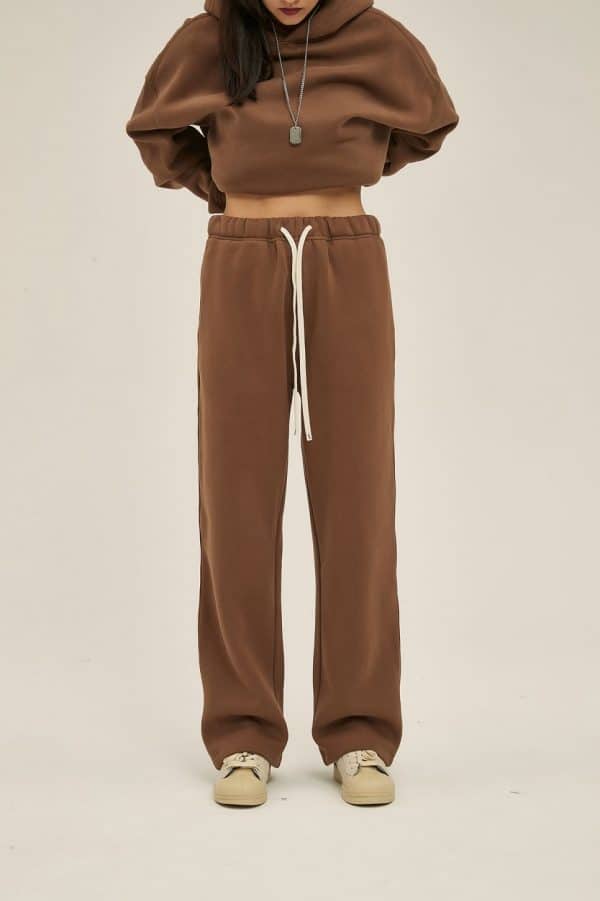 brown front custom made pants