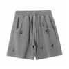 grey color front washed custom shorts 1