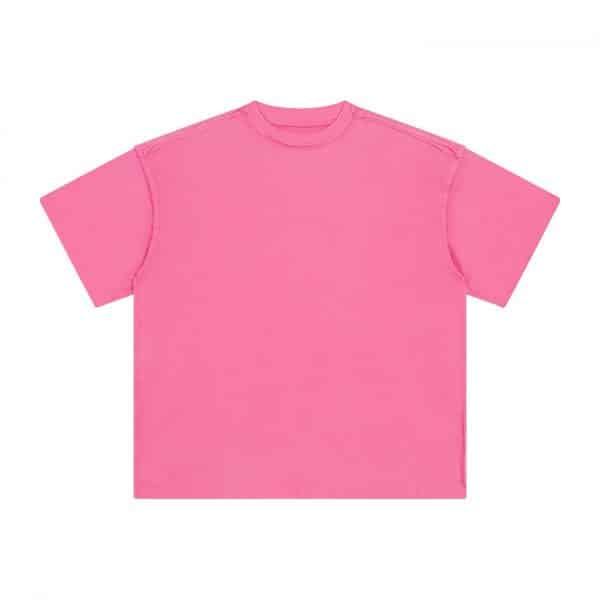 pink color front customized t shirt