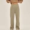 customize jogger pants model front in khaki