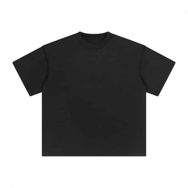 black color front design custom t shirt