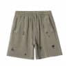 grey color washed custom shorts