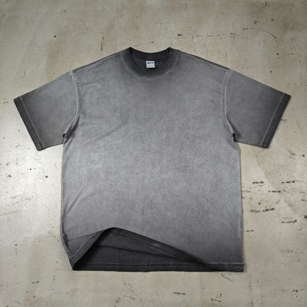 light gery color front washed custom t shirt