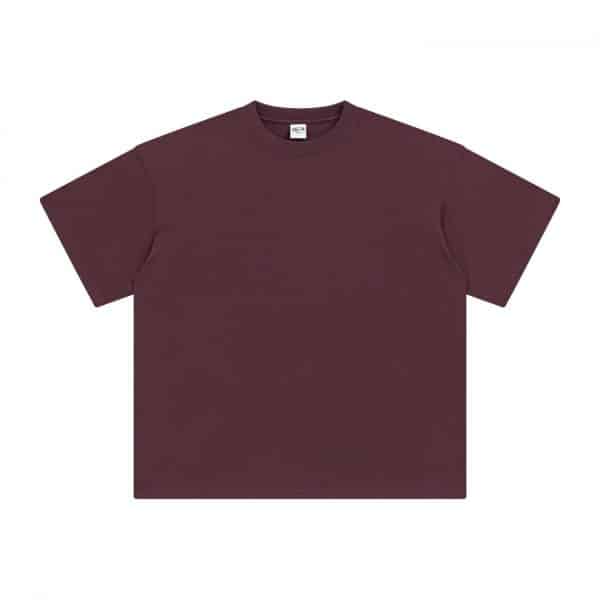 purple color front customize oversized t shirt