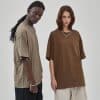 brown and khaki colors custom oversized t shirt