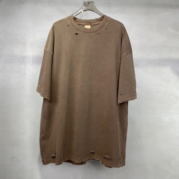 brown color wholesale custom t shirt