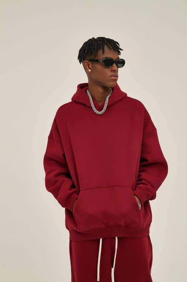 red high-quality custom hoodies