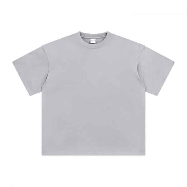 light grey color front customize oversized t shirt