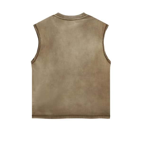 brown color back custom vest