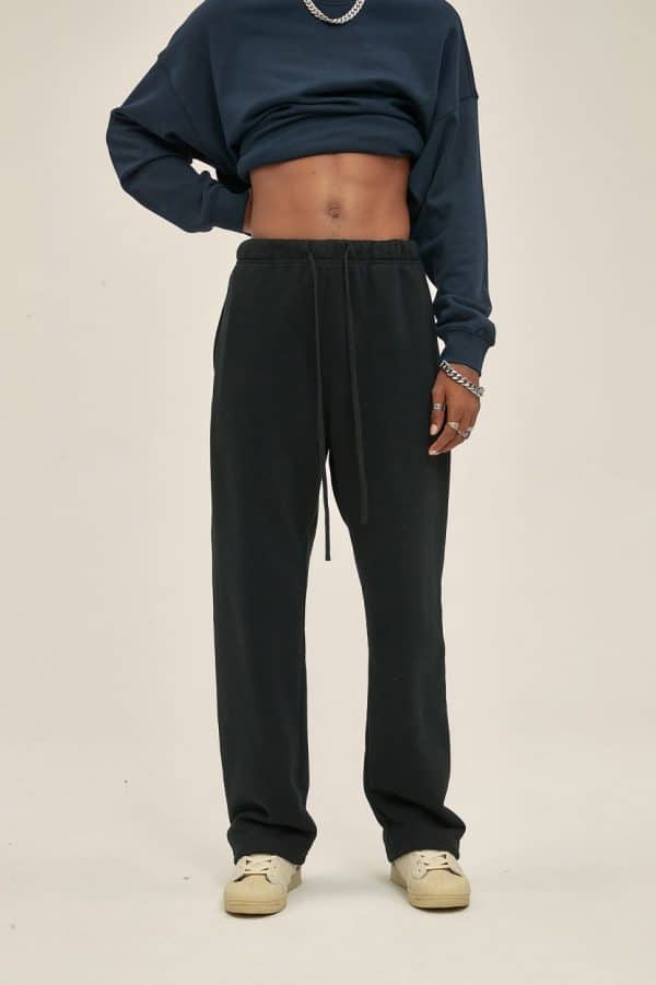 custom design pants front in black