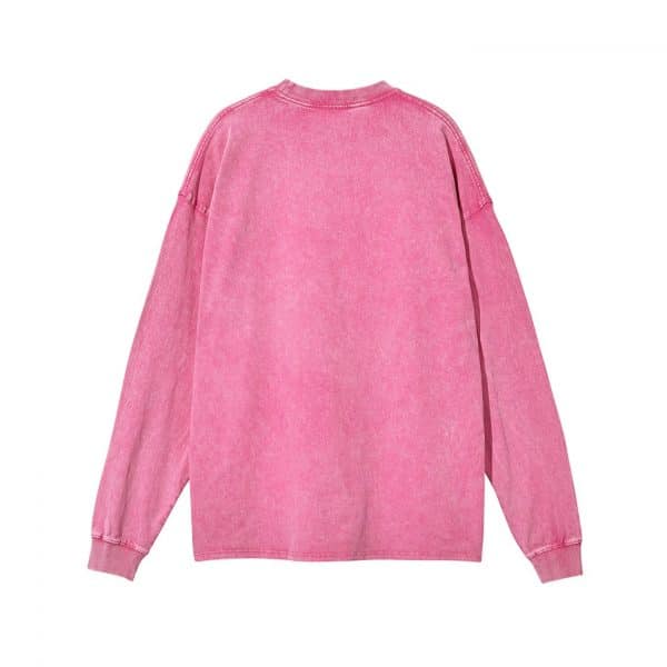 pink color back custom design sweatshirts