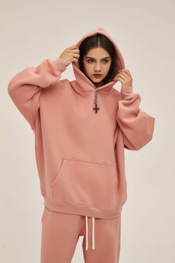 pink high-quality custom hoodies