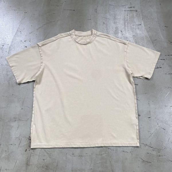 beige color custom logo t shirt