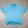 blue color front washed custom t shirt