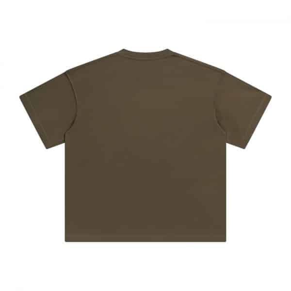 brown color back design custom t shirts