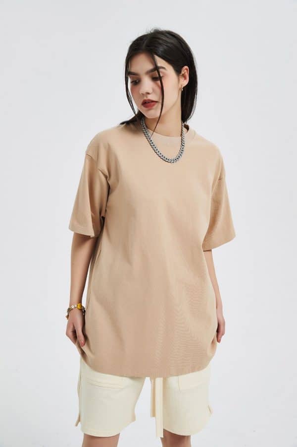 khaki color oversized custom t shirts