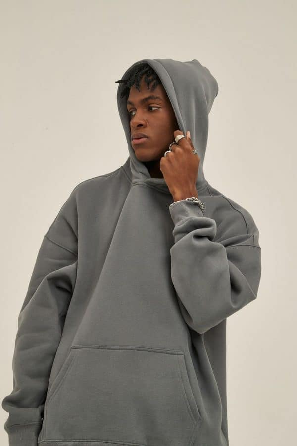 grey high-quality custom hoodies