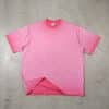 pink color front washed custom t shirt