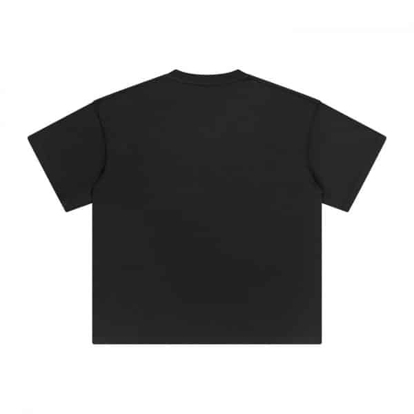 black color back design custom t shirts