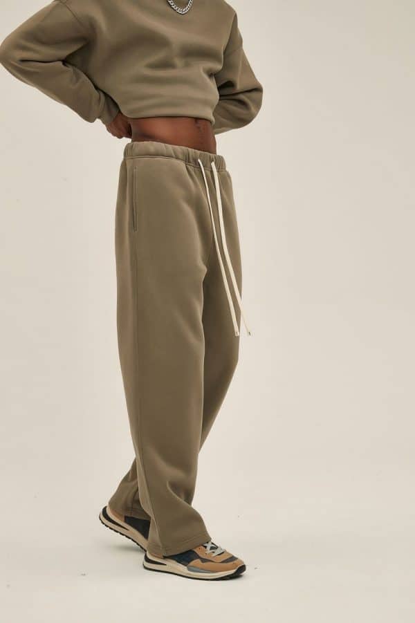 khaki front custom made pants 1