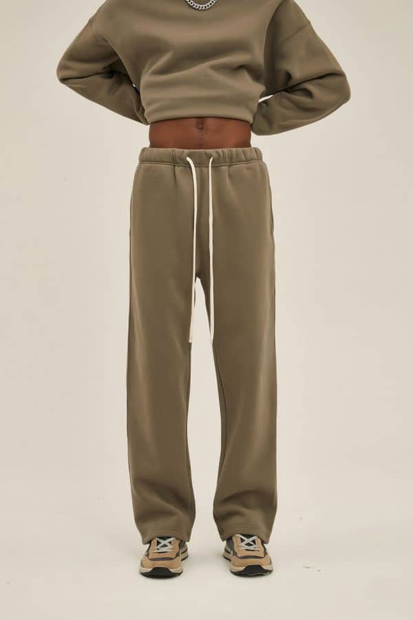 khaki front custom made pants