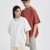 white and red color oversized custom t shirts