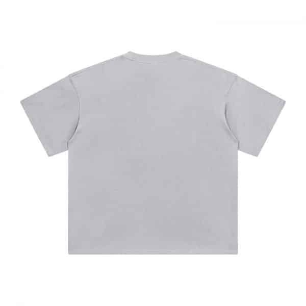 light grey color back customize oversized t shirt