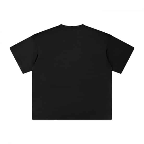 black color back customize oversized t shirt