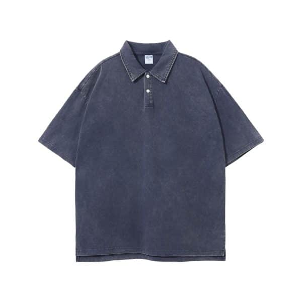 blue color front custom polo shirts