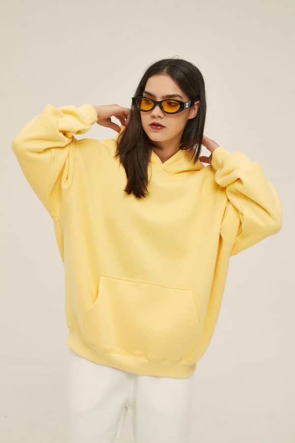 yellow high-quality custom hoodies