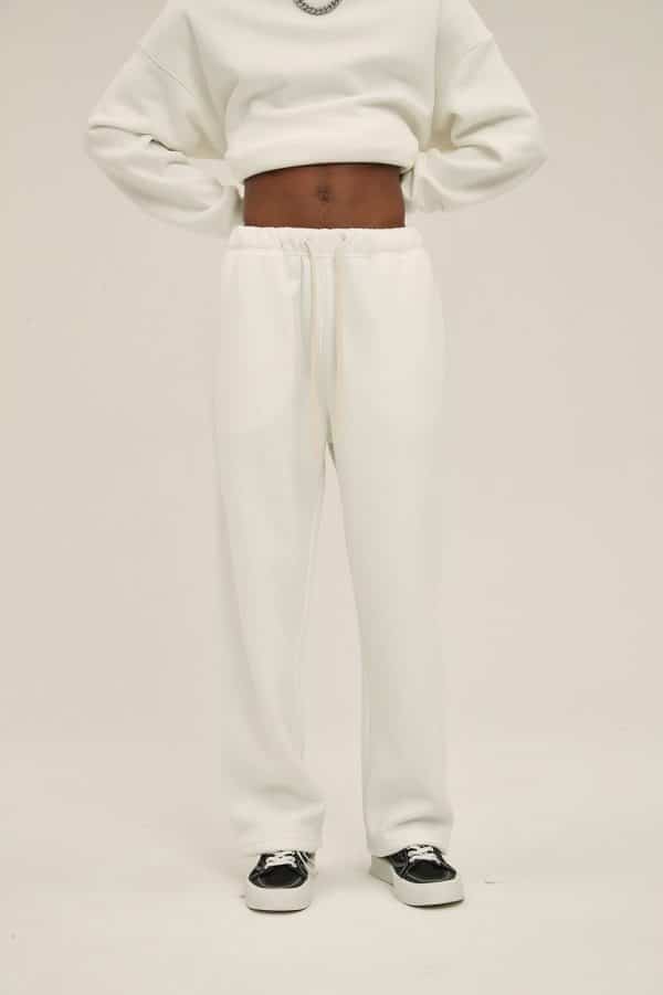 white front custom made pants