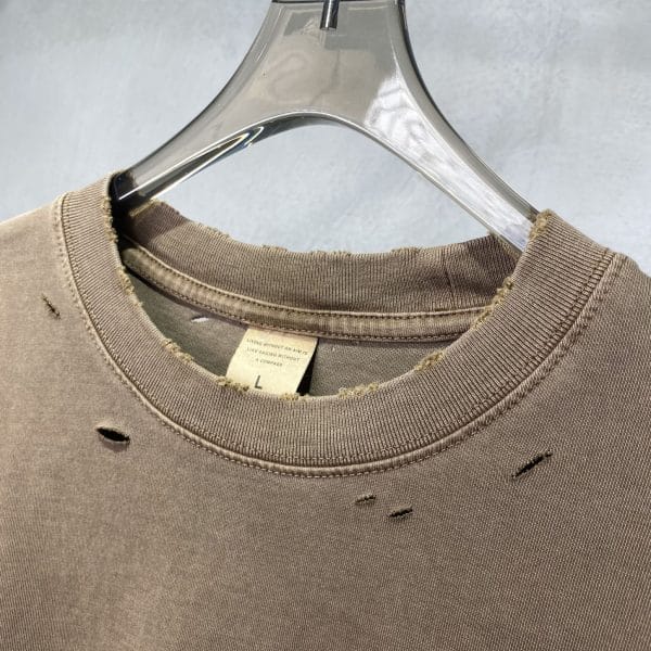 brown color wholesale custom t shirt neck