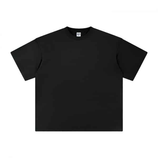 black color front customize oversized t shirt