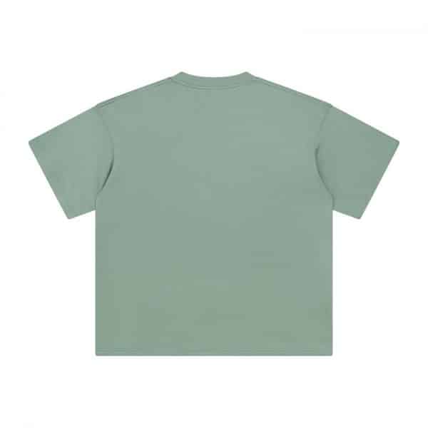 green color back customize oversized t shirt