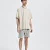 beige color oversized custom t shirts